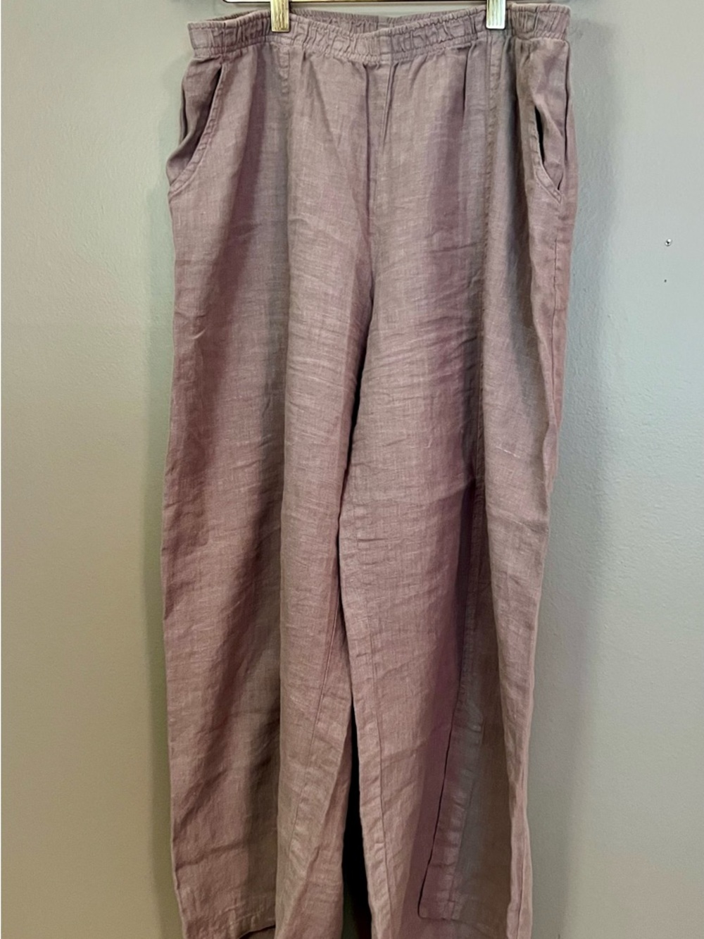 Focus Casual life Wide-Leg LinenPants in Mauve